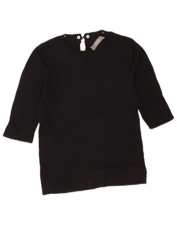 Oasis Γυναικείο Μπλουζάκι 3/4 Μανίκι UK 8 Small Black