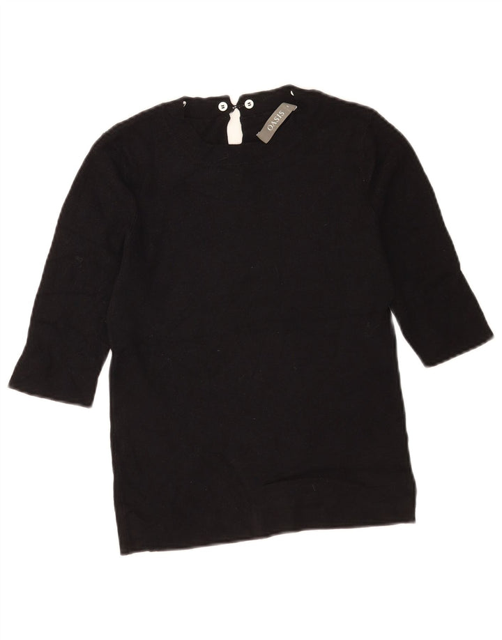 Oasis Γυναικείο Μπλουζάκι 3/4 Μανίκι UK 8 Small Black