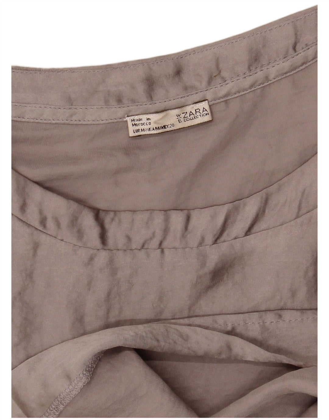 Γυναικεία Zara Crop μακρυμάνικη μπλούζα τοπ UK 14 Medium Grey