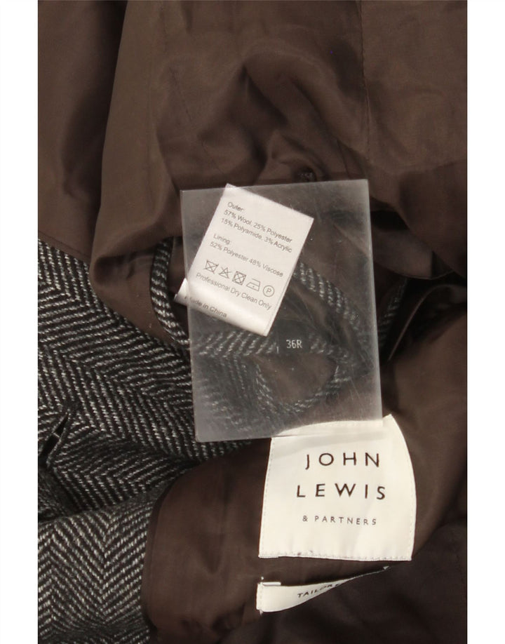 Ανδρικό πανωφόρι John Lewis Tailored Regular Fit UK 36 Small Grey Ψαροκόκκαλο