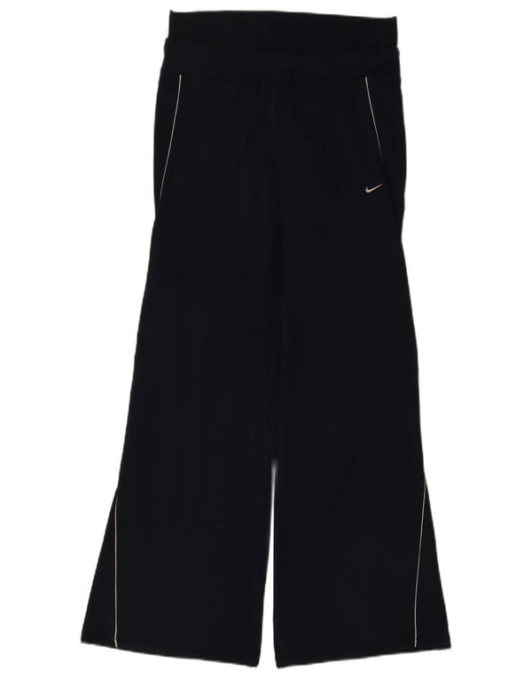 Nike Womens Flare Tracksuit Trousers UK 8/10 Small  Navy Blue Polyester