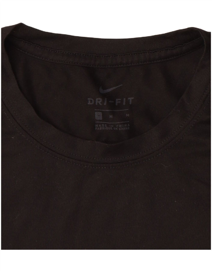 Ανδρικό T-Shirt Nike Dri Fit Top από μεσαίο μαύρο πολυεστέρα