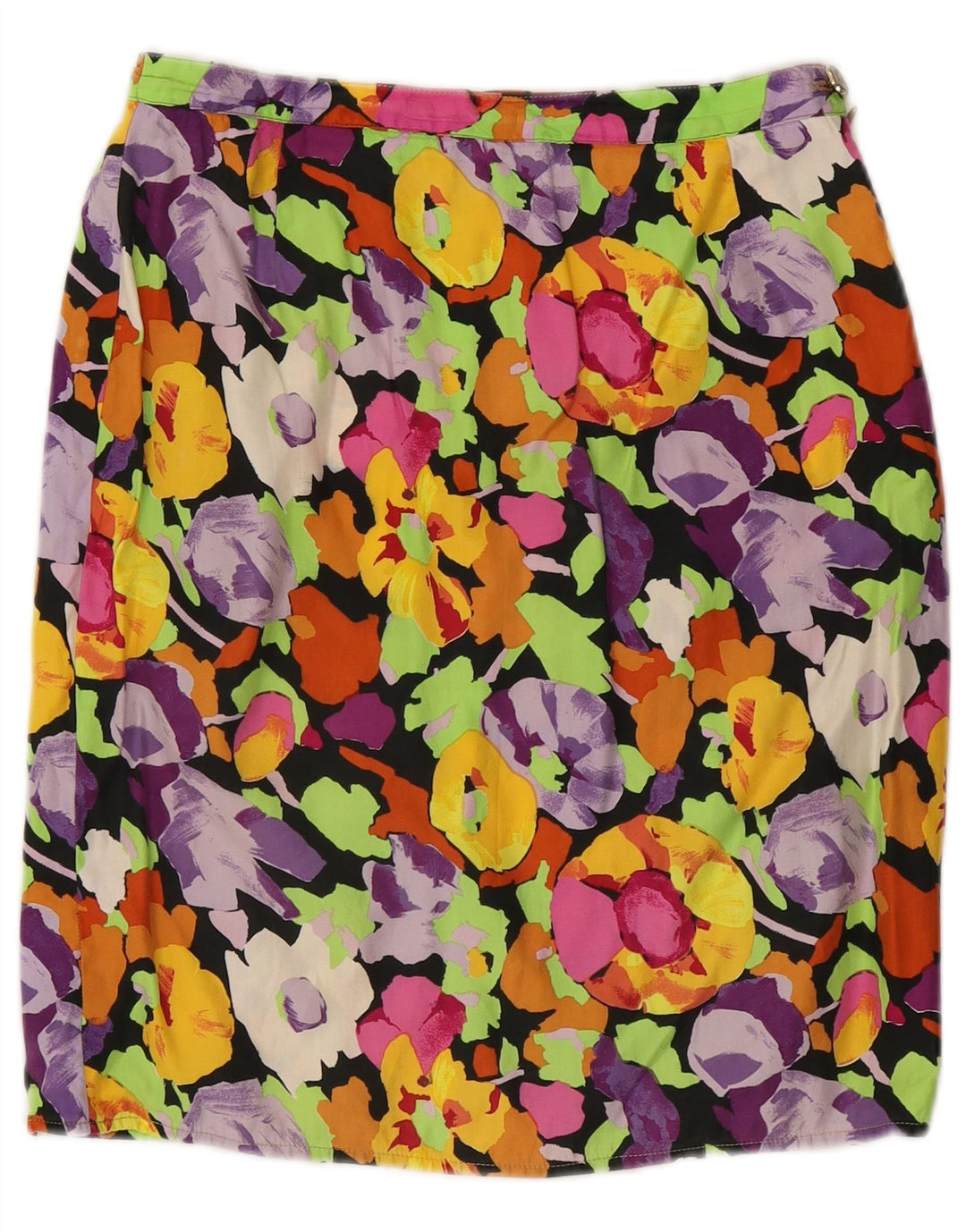 Vintage γυναικεία ίσια φούστα W26 Μικρή Πολύχρωμη Floral