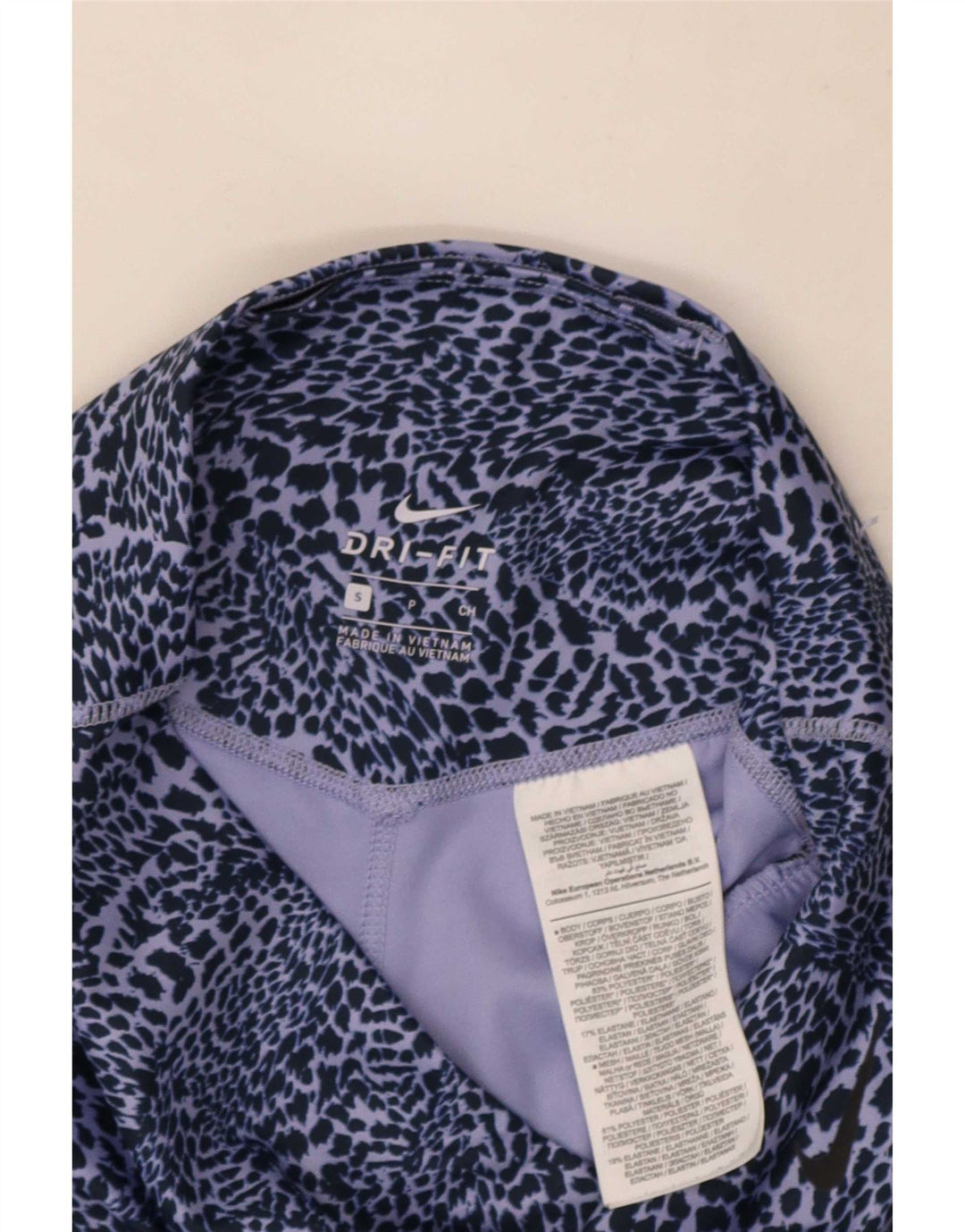 Γυναικείο κολάν Nike Dri Fit UK 8 Small Blue Animal Print Polyester