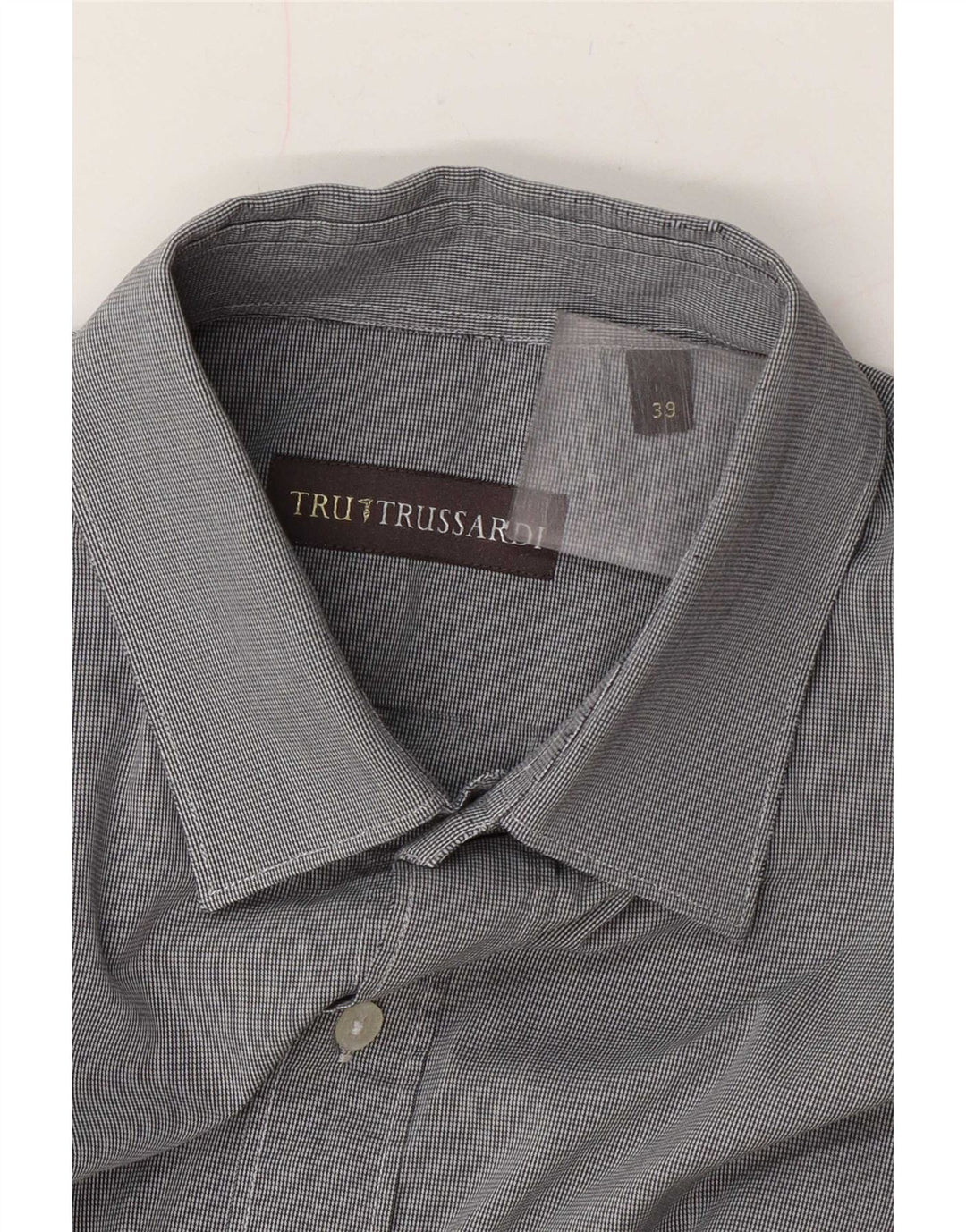 Ανδρικό πουκάμισο Trussardi Νούμερο 39 Medium Grey Houndstooth