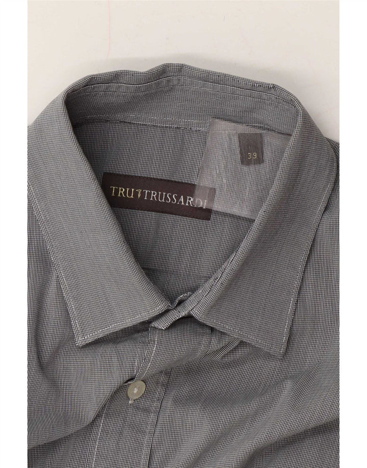 Ανδρικό πουκάμισο Trussardi Νούμερο 39 Medium Grey Houndstooth