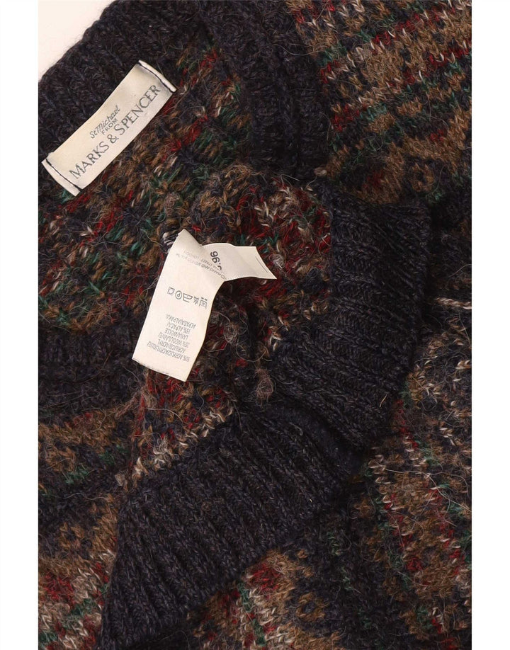 Ανδρικό πουλόβερ Marks & Spencer Boat Neck Jumper Μεσαίο Πολύχρωμο