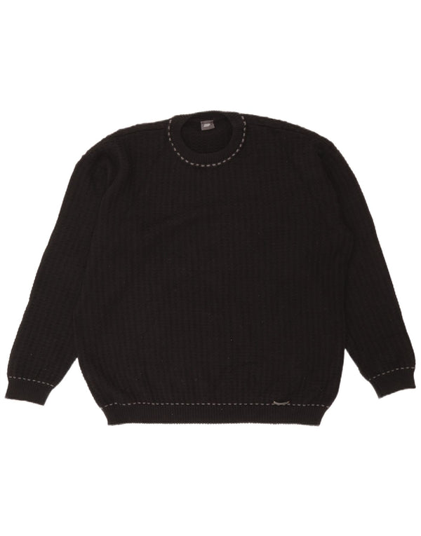 Joop Mens Crew Neck Jumper Sweater EU 56 XL Black Wool