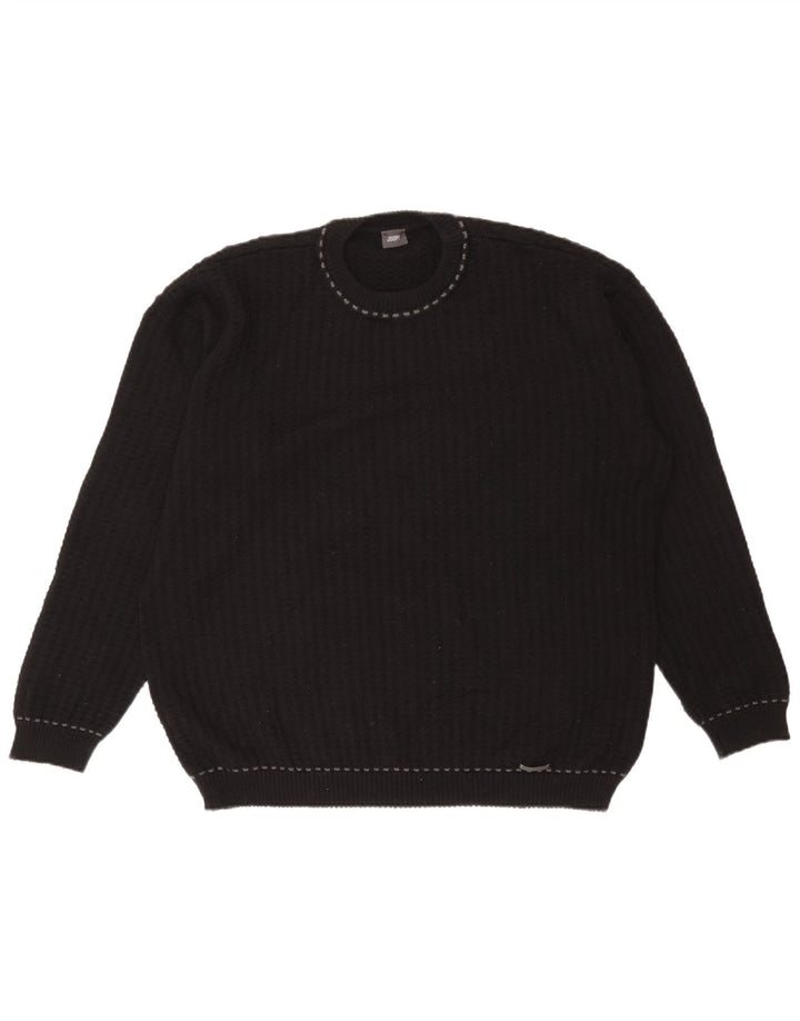 Joop Ανδρικό πουλόβερ με λαιμόκοψη EU 56 XL μαύρο μάλλινο