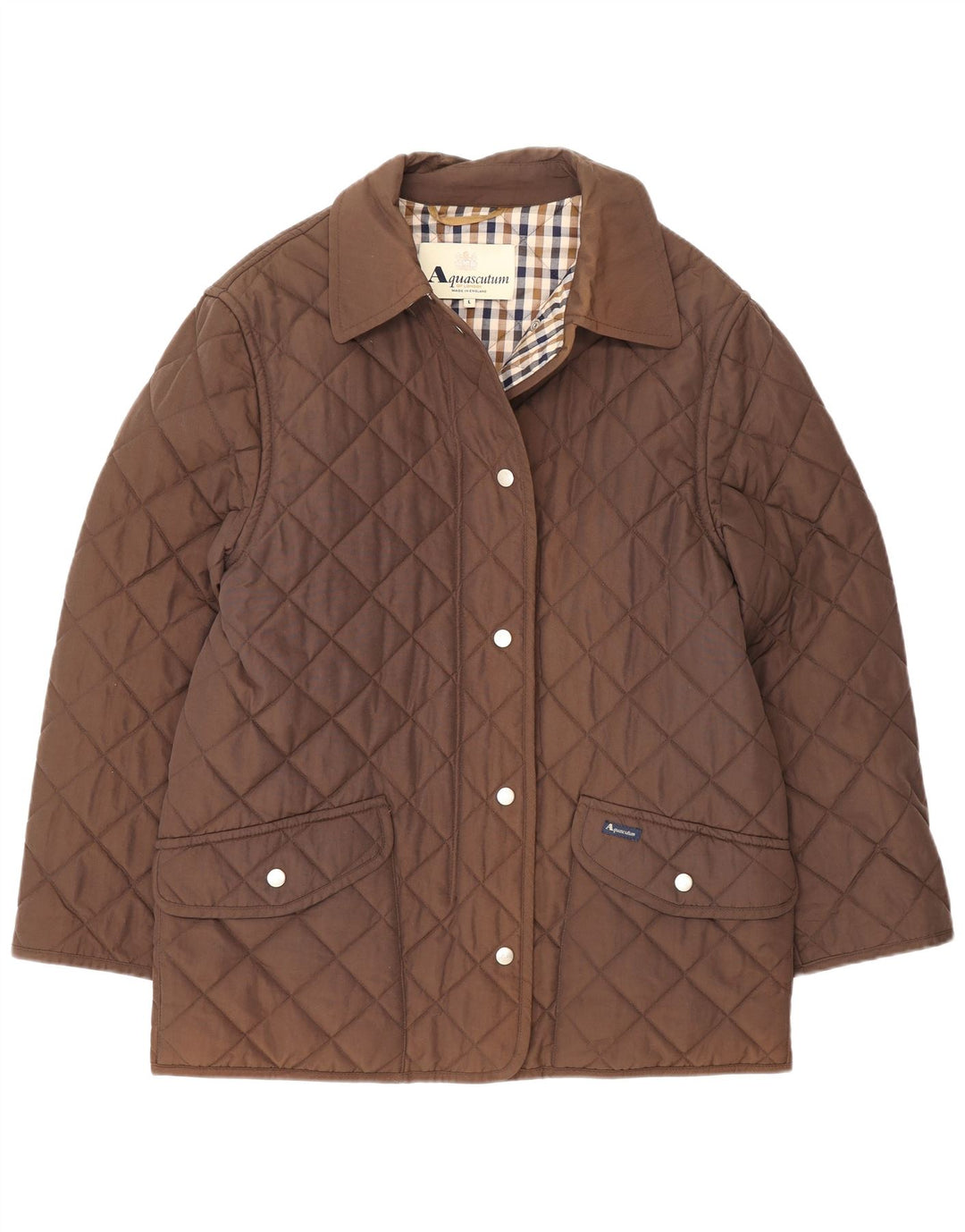 Γυναικείο καπιτονέ μπουφάν Aquascutum UK 16 Large Brown Nylon