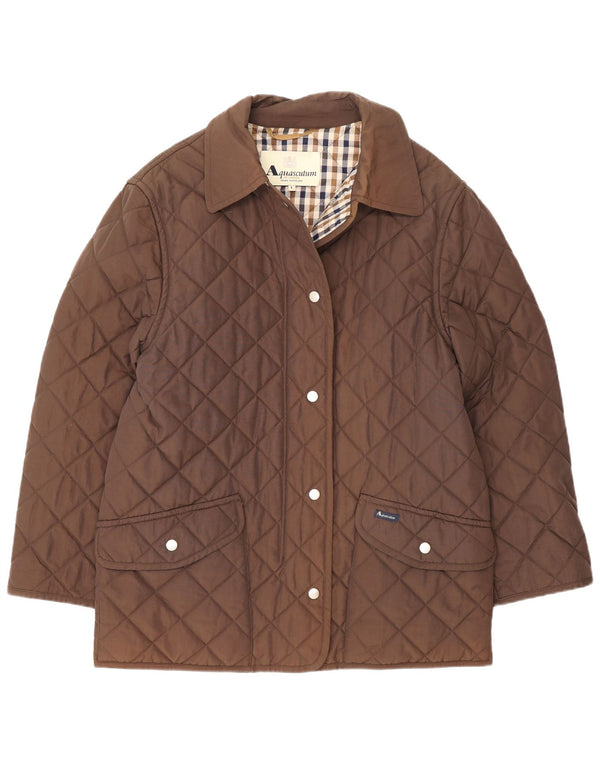 Γυναικείο καπιτονέ μπουφάν Aquascutum UK 16 Large Brown Nylon