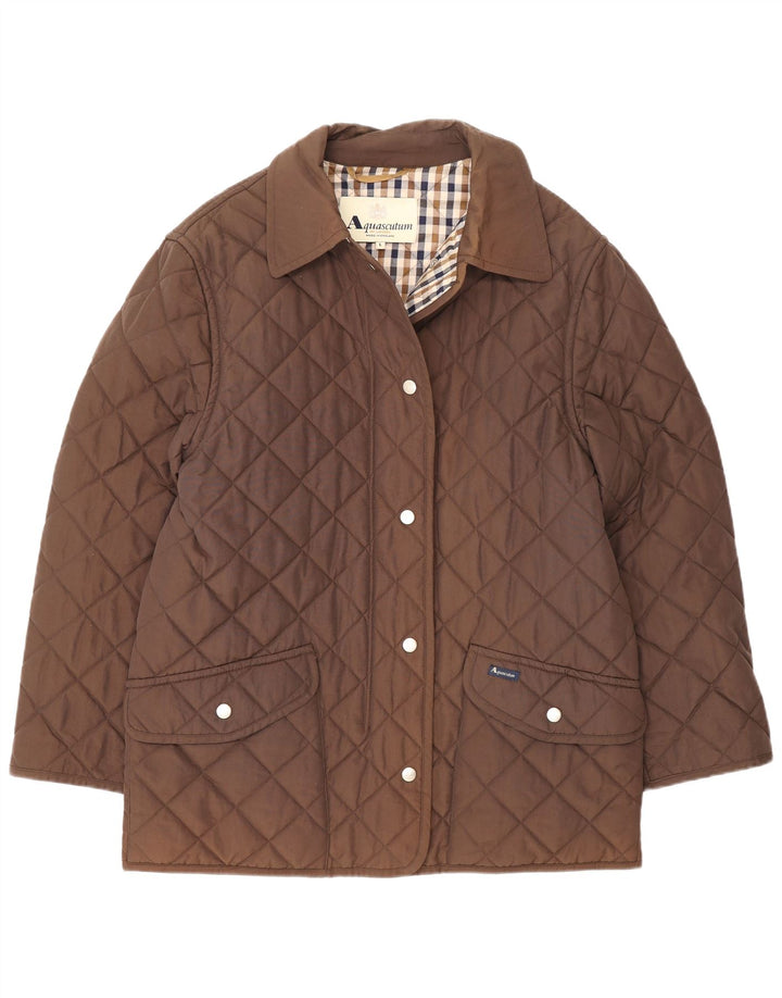 Γυναικείο καπιτονέ μπουφάν Aquascutum UK 16 Large Brown Nylon