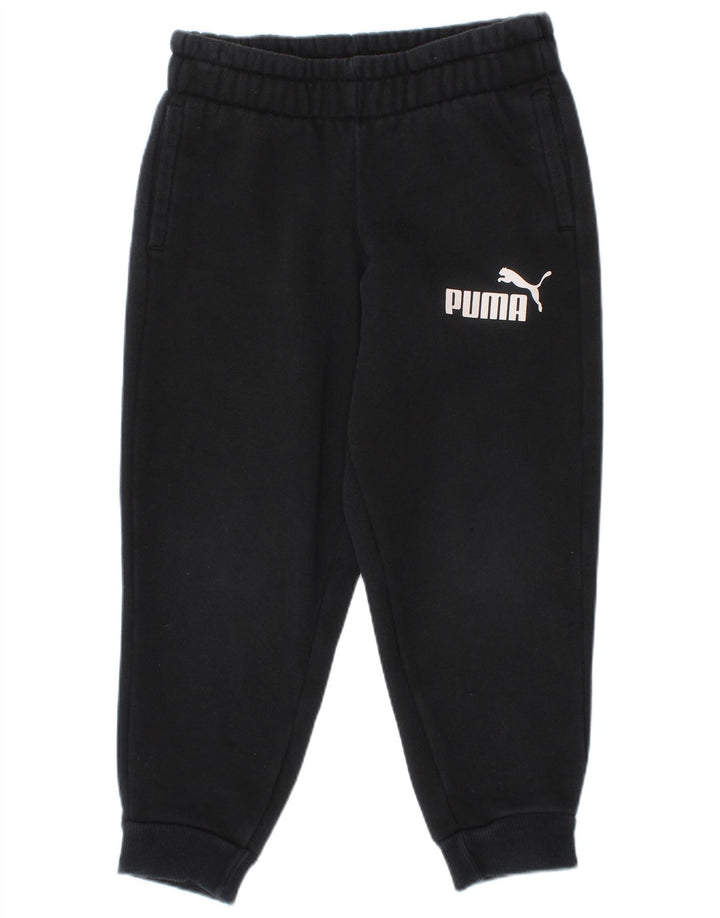 Puma Boys Graphic φόρμα παντελόνι Joggers 4-5 ετών Μαύρο βαμβακερό