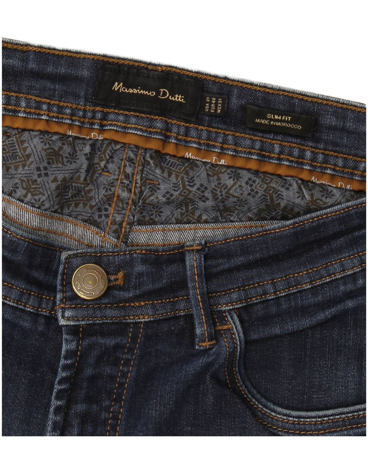 Massimo Dutti Ανδρικό Slim Jeans EU 40 Medium W31 L30 Blue