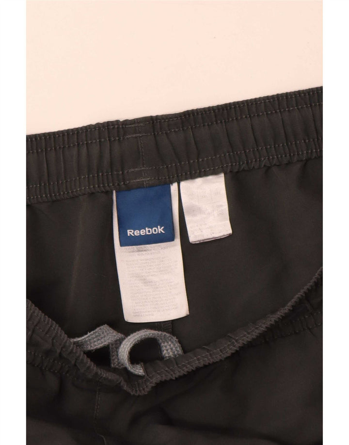 Ανδρικό αθλητικό σορτς Reebok 2XL γκρι χρώματος πολυεστέρας