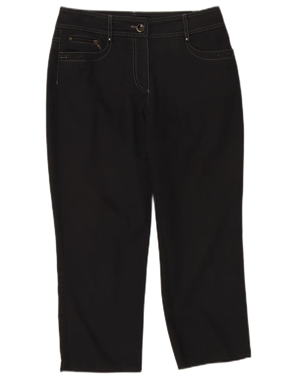 GERRY WEBER Γυναικείο ίσιο κομμένο παντελόνι W30 L23 Μαύρο