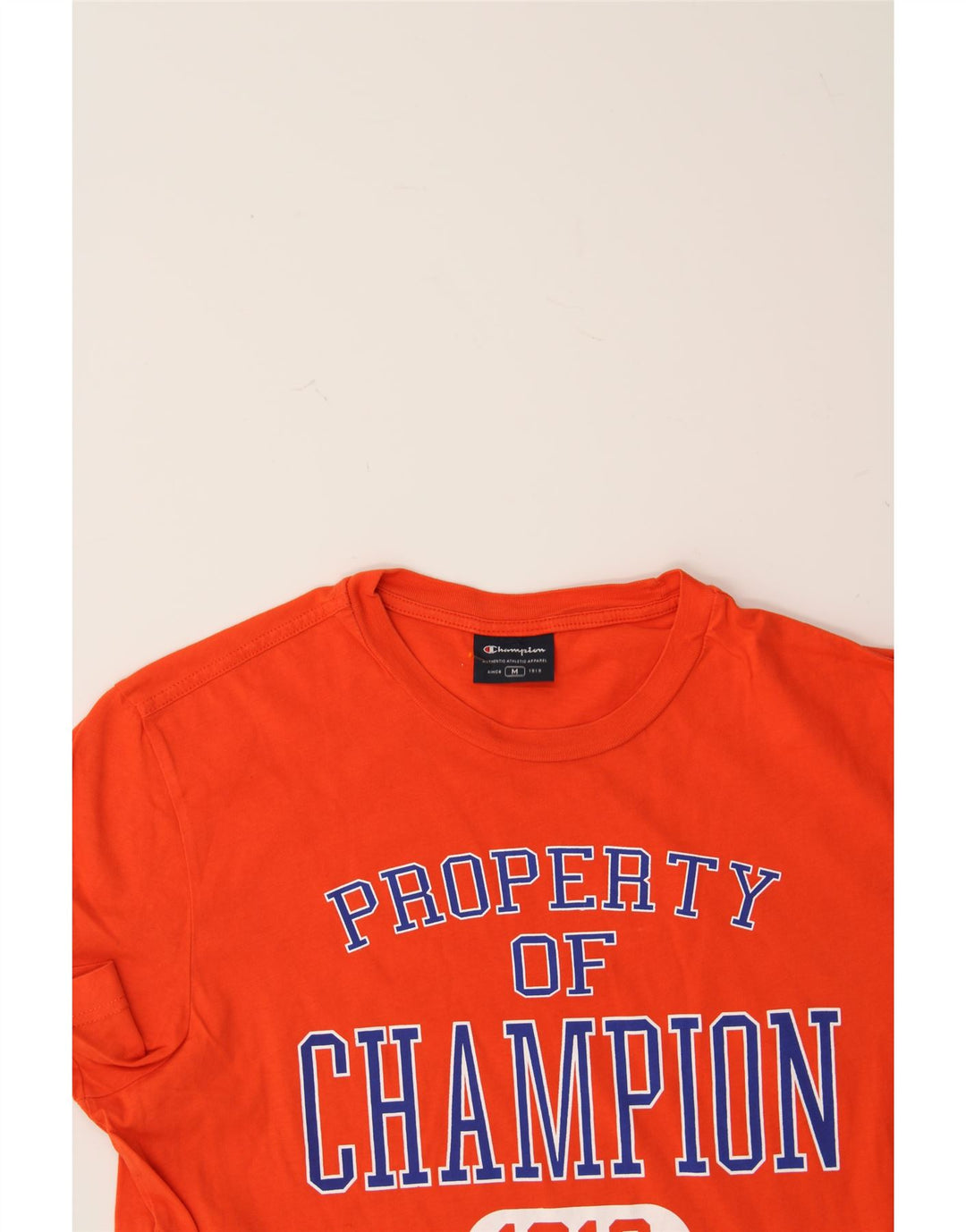 CHAMPION Mens Graphic T-Shirt Top Medium Orange Vintage Champion and Second-Hand Champion from Messina Hembry 
