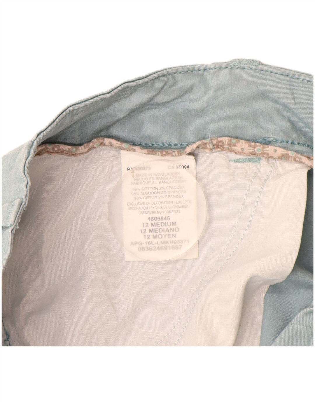 Lee Γυναικείο Παντελόνι Capri US 12 Μεγάλο W32 L24 Τυρκουάζ Βαμβάκι