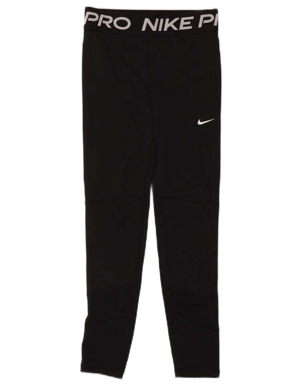 Γραφικά κολάν Nike Girls Dri Fit 12-13 ετών Μεγάλο μαύρο πολυεστέρα