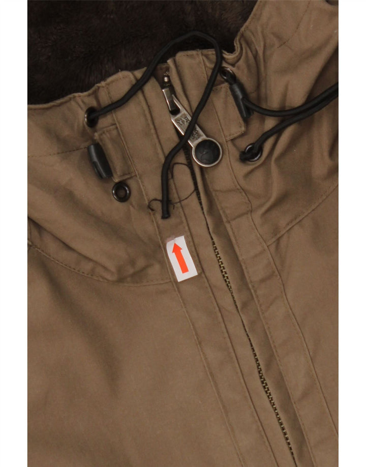 JACK WOLFSKIN Ανδρικό μπουφάν με κουκούλα αντιανεμικό UK 40/42 μεγάλο χακί