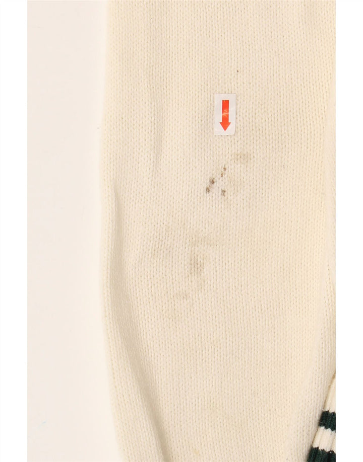 HOLLISTER Γυναικείο Boxy Oversized πουλόβερ με λαιμόκοψη UK 6 XS Off White