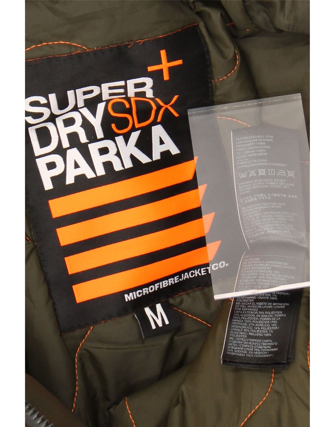 Ανδρικό μπουφάν Parka με κουκούλα SUPERDRY UK 38 Medium Khaki Polyester