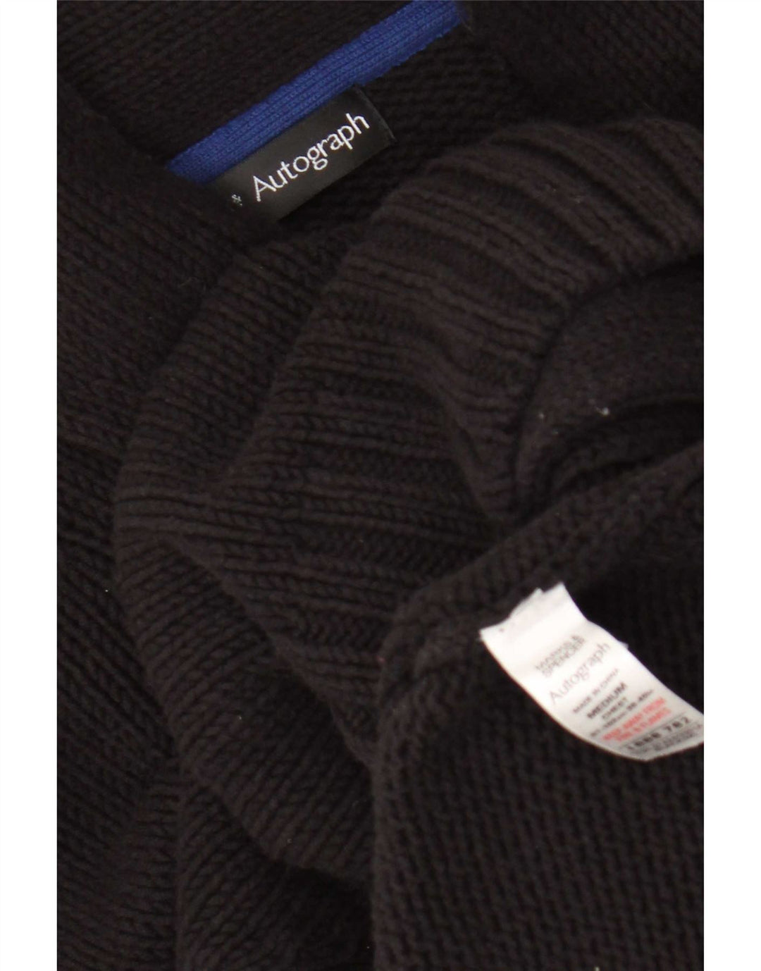 Marks & Spencer Ανδρικό πουλόβερ Cardigan Autograph UK 38/40 Medium Black