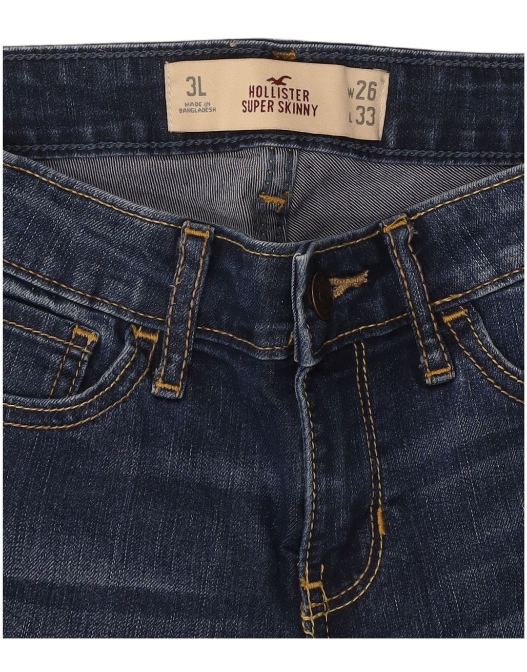 Γυναικείο τζιν Super Skinny HOLLISTER W26 L33 Μπλε βαμβακερό
