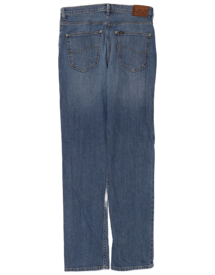 Lee Womens Brooklyn Straight Jeans W33 L34 Blue Cotton