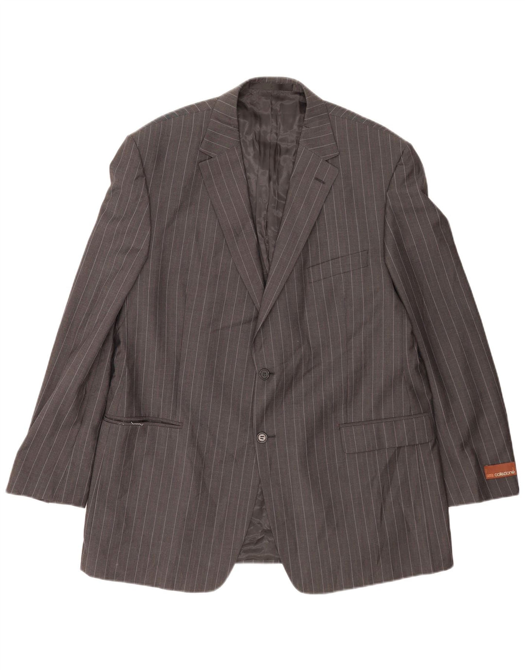 Marks & Spencer Ανδρικό μπουφάν σακάκι με 2 κουμπιά UK 46 XL μαλλί με γκρι ρίγες