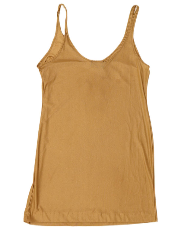 Les Copains Γυναικείο Blue Eagle Slip Dress UK 12 Medium Gold