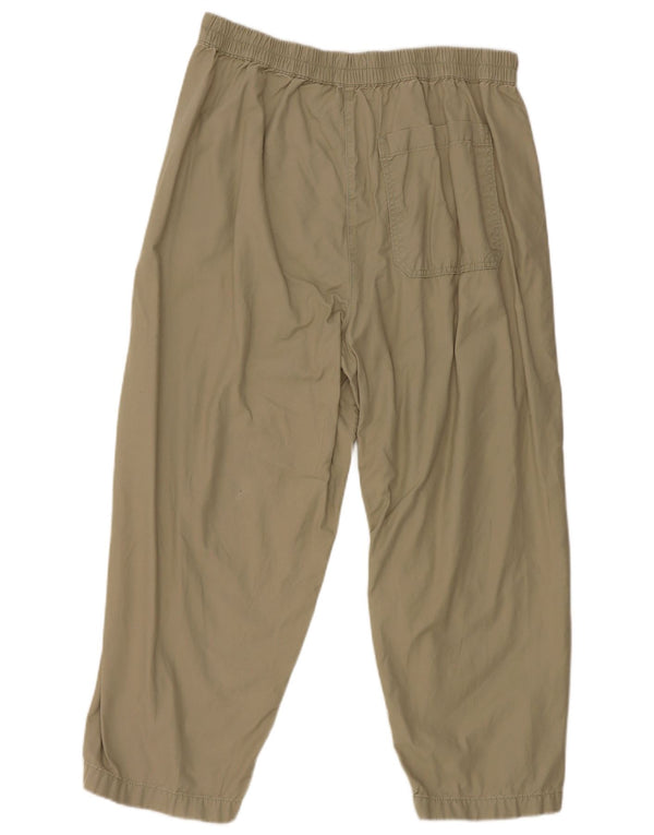Marks & Spencer Γυναικεία Loose Fit Cropped Παντελόνια UK 16 Large W34 L24 Khaki