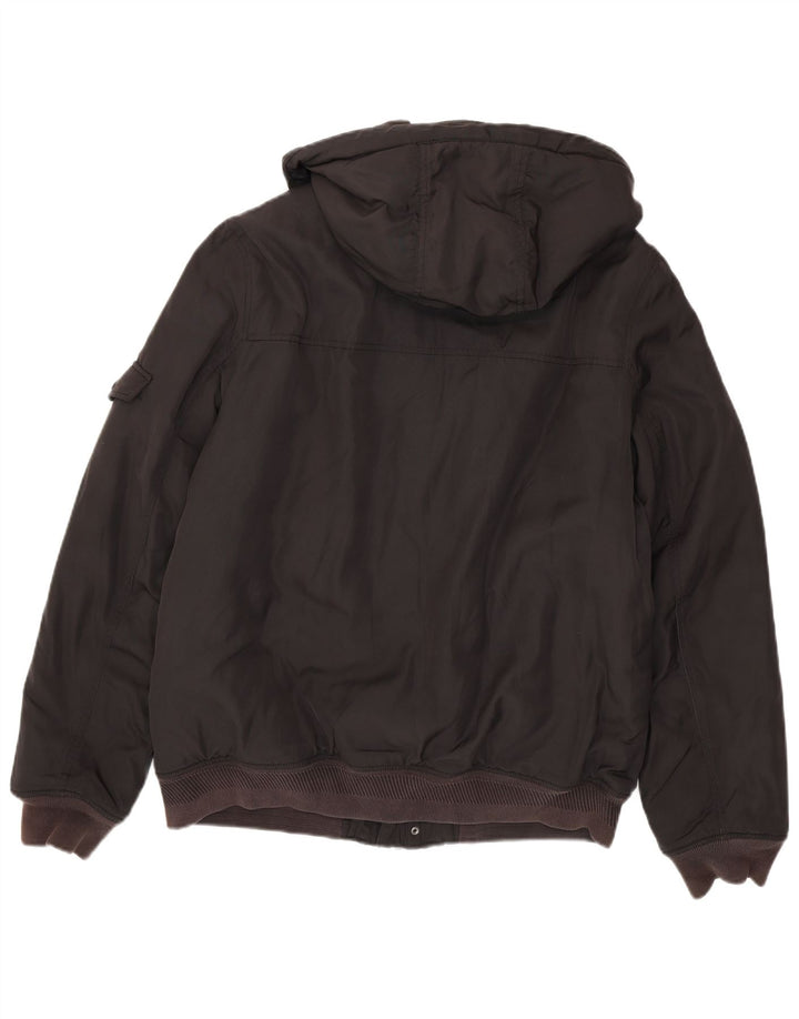 Ανδρικό μπουφάν με κουκούλα Tommy Hilfiger UK 42 XL μαύρο πολυεστέρα