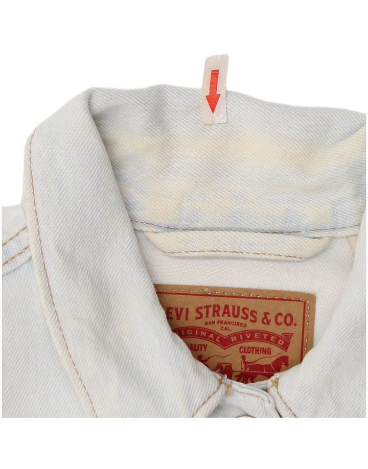 Γυναικείο τζιν μπουφάν Levi's Crop UK 12 Medium Blue Cotton