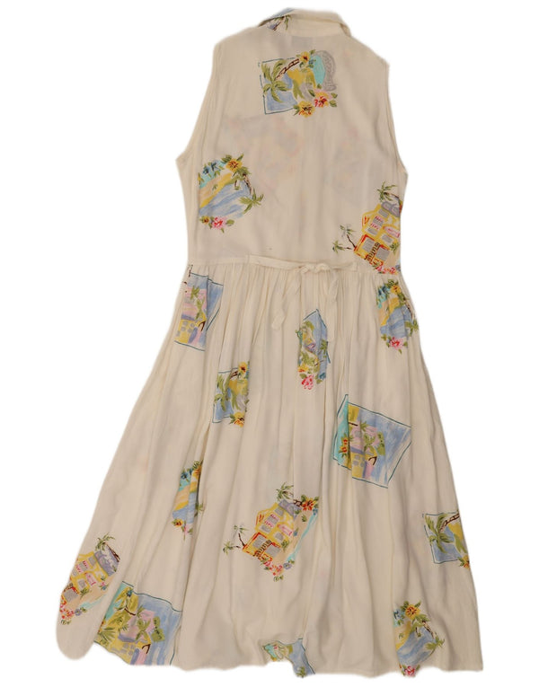 Together Γυναικείο Αμάνικο Maxi Φόρεμα UK 12 Medium White Patchwork