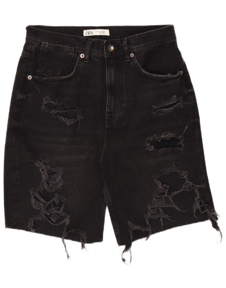 Zara Ανδρικό τζιν σορτς EU 38 Small W30 Μαύρο