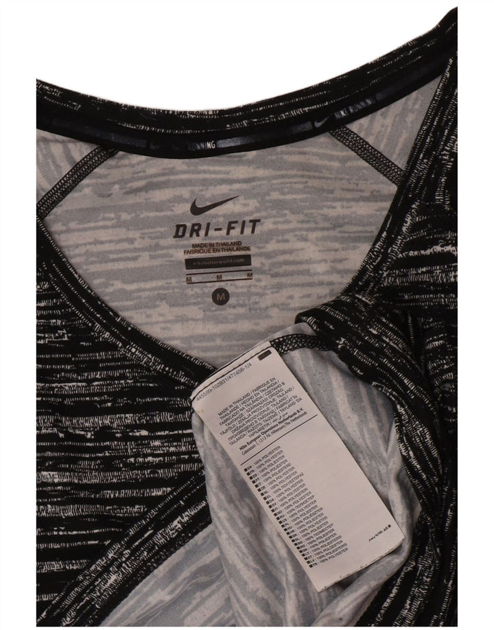 Γυναικείο μπλουζάκι Nike Dri Fit Top 12 μεσαίου μαύρου πολυεστέρα