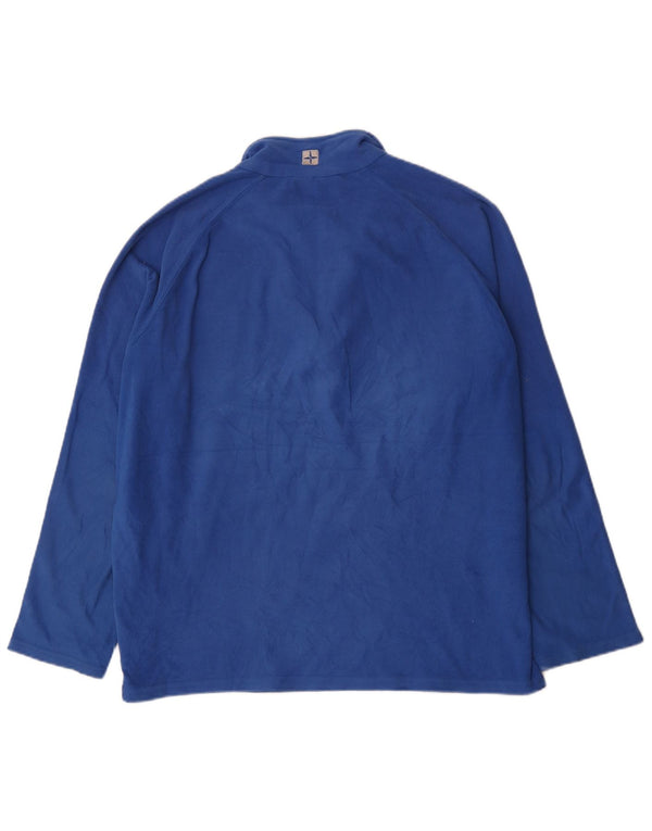 Mountain Warehouse Mens Zip Neck Fleece Jumper XL Blue Polyester