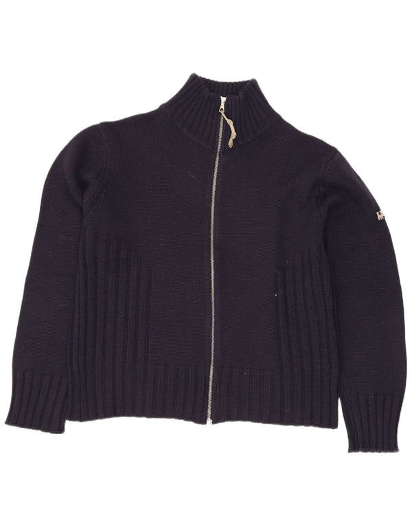 Γυναικείο πουλόβερ ζακέτα Meltin' Pot UK 14 Medium Navy Blue Wool