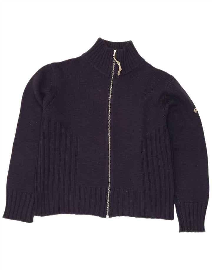 Γυναικείο πουλόβερ ζακέτα Meltin' Pot UK 14 Medium Navy Blue Wool