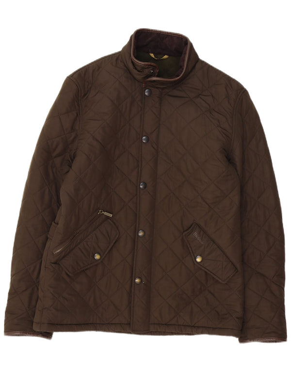 Ανδρικό καπιτονέ μπουφάν Barbour UK 40 Large Brown Πολυεστέρας