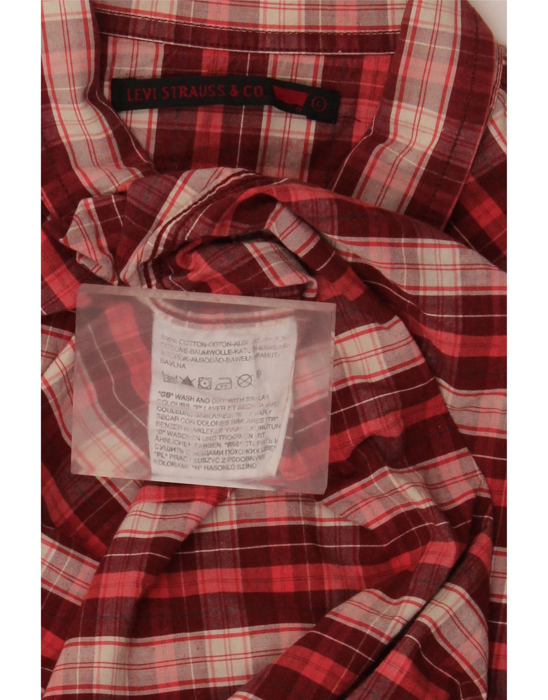 Ανδρικό πουκάμισο Levi's Western, μεγάλο κόκκινο βαμβακερό