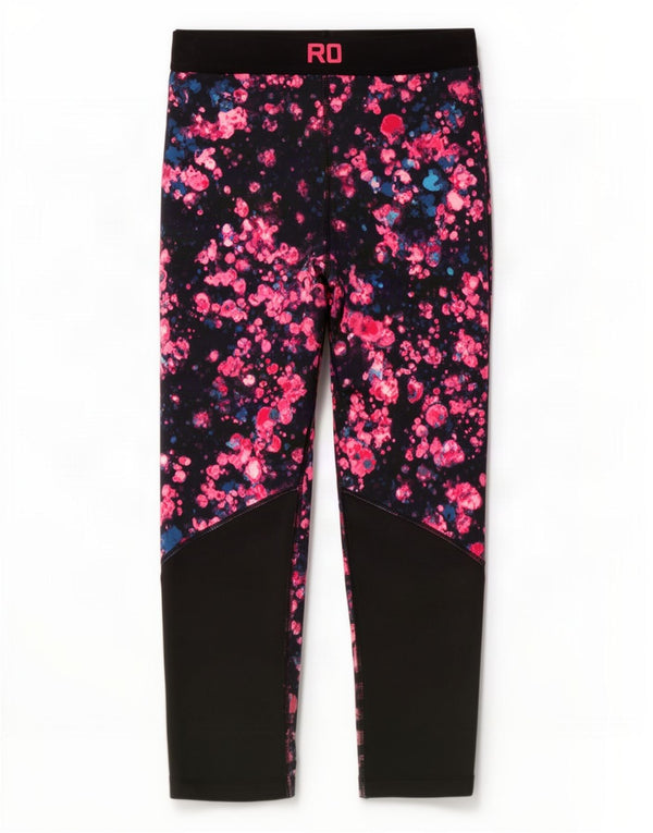 Γυναικεία Nike Dri Fit Graphic Capri leggings UK 8 Small Red Tie Dye Polyester