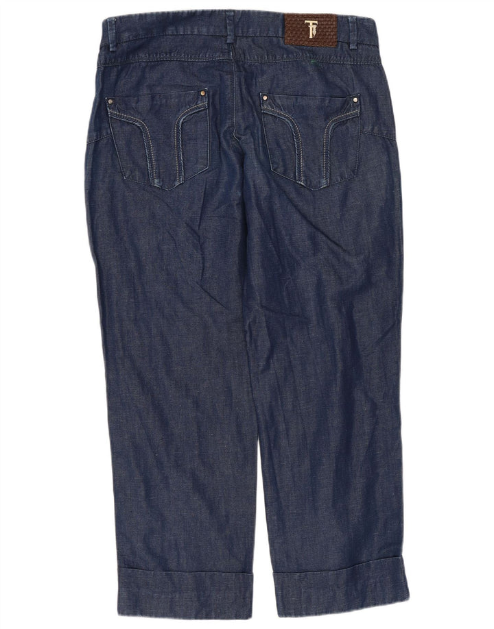TRUSSARDI Γυναικείο Cropped Jeans W26 L24 Navy Blue Cotton