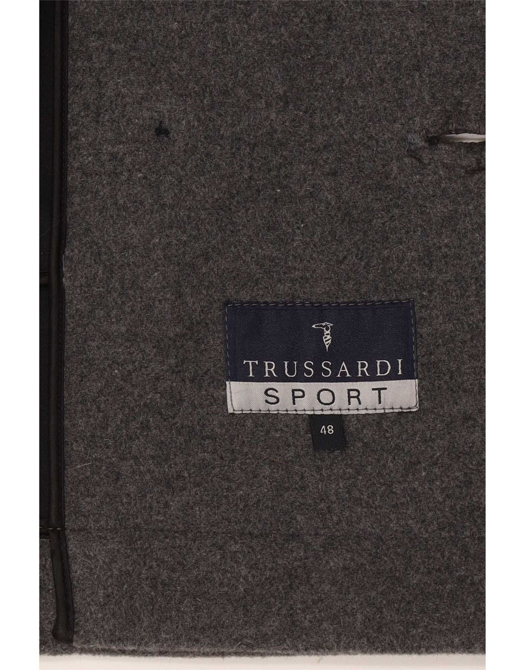 Trussardi Ανδρικό Παλτό μπιζελιού IT 48 Μεσαίο γκρι μαλλί
