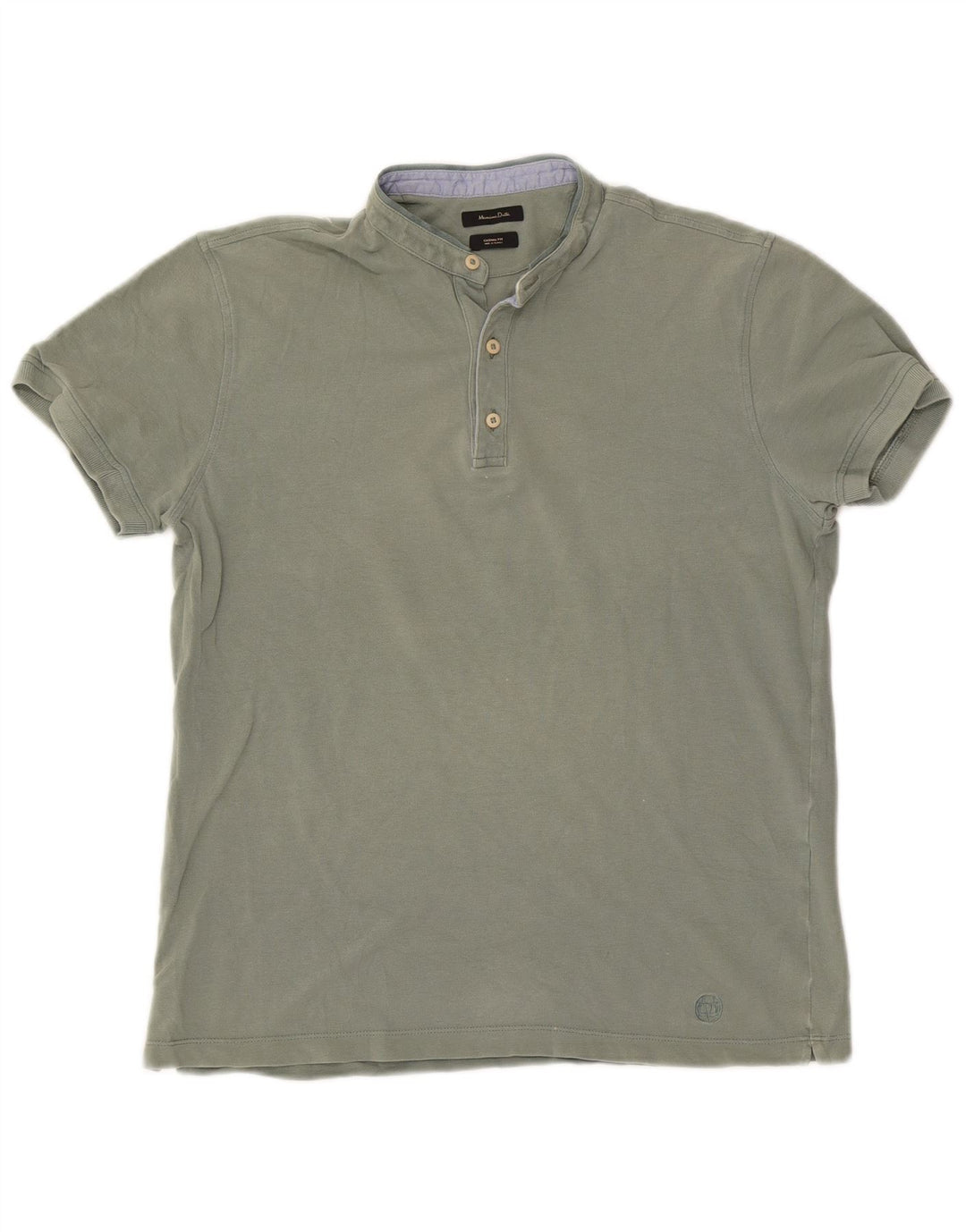 Ανδρικό πουκάμισο πόλο Massimo Dutti Casual Fit Μεσαίο πράσινο