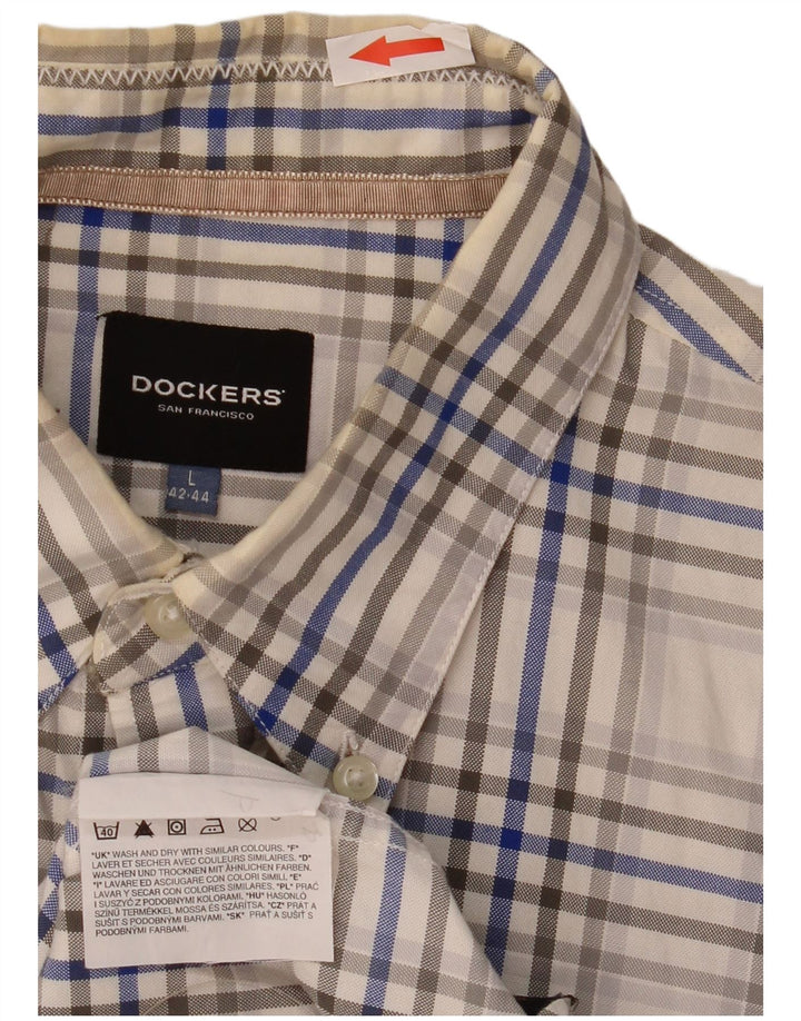 Ανδρικό πουκάμισο Dockers Μέγεθος 42/44 Μεγάλο πολύχρωμο βαμβάκι