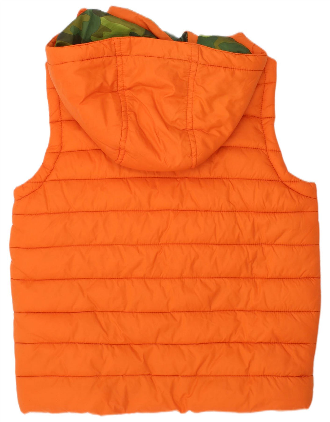 PENGUIN Boys Hooded Gilet Gilet 8-9 Years Orange Polyester