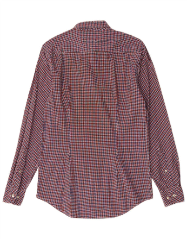 Ανδρικό πουκάμισο Tommy Hilfiger Slim Fit Μικρό κόκκινο βαμβακερό Gingham