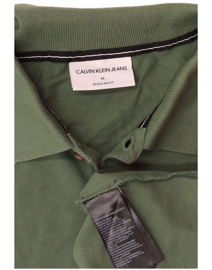 CALVIN KLEIN JEANS Ανδρικό πουκάμισο γραφικό πόλο με κανονική εφαρμογή, μεσαίο χακί βαμβακερό